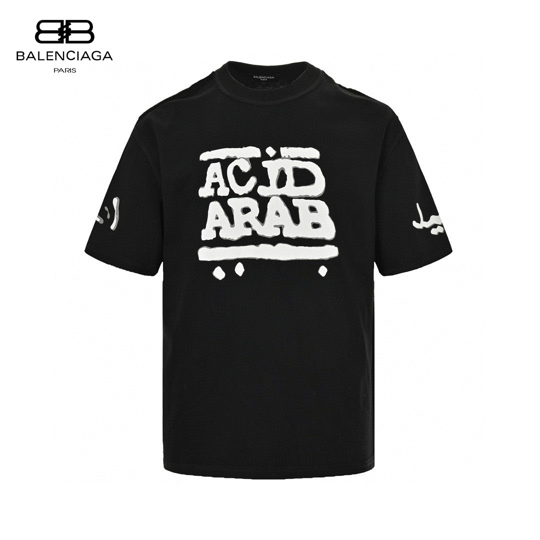 Balenciaga Acid Arab T-shirt (black) Unisex Streetwear Limited Edition - The Balenciaga Acid Arab T-Shirt in black is a striking and bold fashion statement, featuring