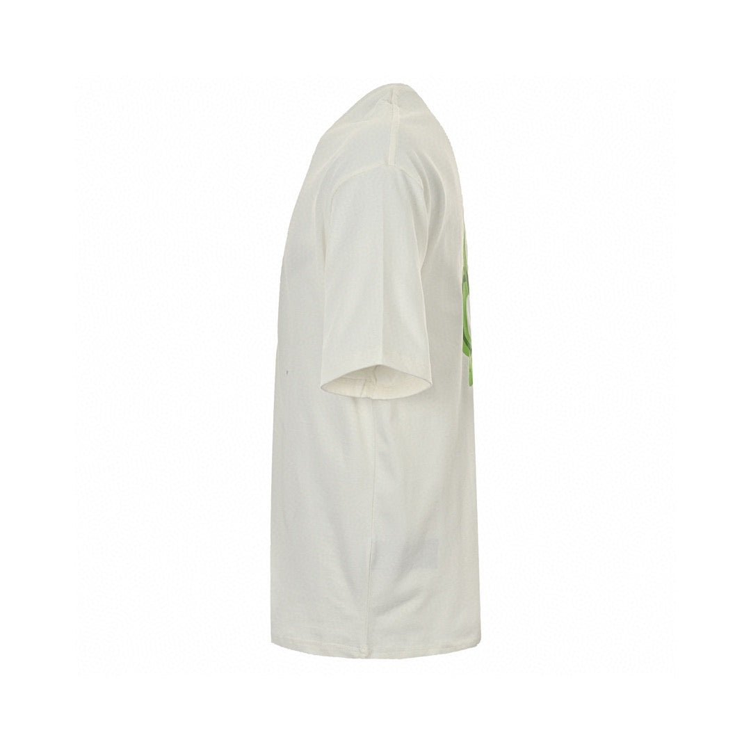 Balenciaga Bb Logo T-shirt - White Unisex Streetwear Limited Edition - This Balenciaga T-Shirt in white features a striking green BB logo design on the front.