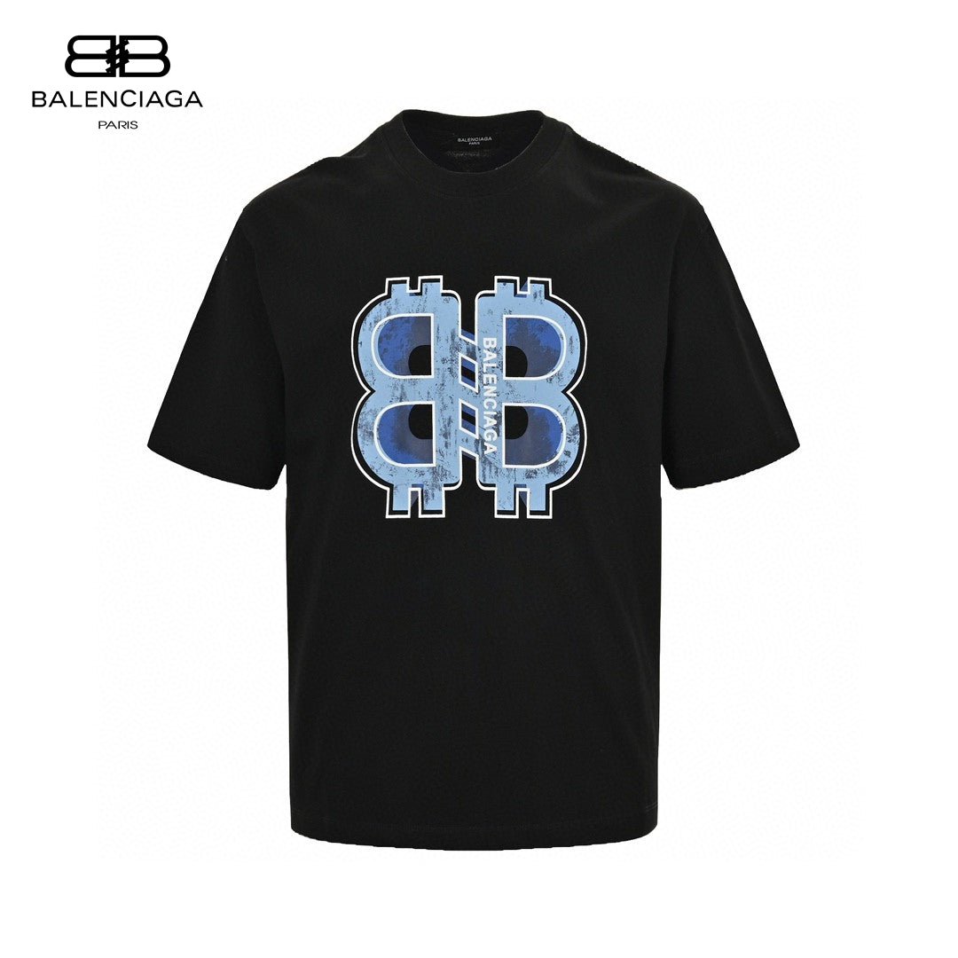 Balenciaga Bb Logo T-shirt (black) Unisex Streetwear Limited Edition - Elevate your streetwear collection with the Balenciaga BB Logo T-Shirt in black. Made from premium