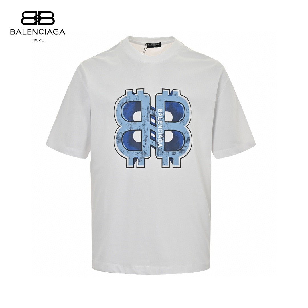 Balenciaga Bb Logo T-shirt (white) Unisex Streetwear Limited Edition - Step up your streetwear game with the Balenciaga BB Logo T-Shirt in white. Crafted from