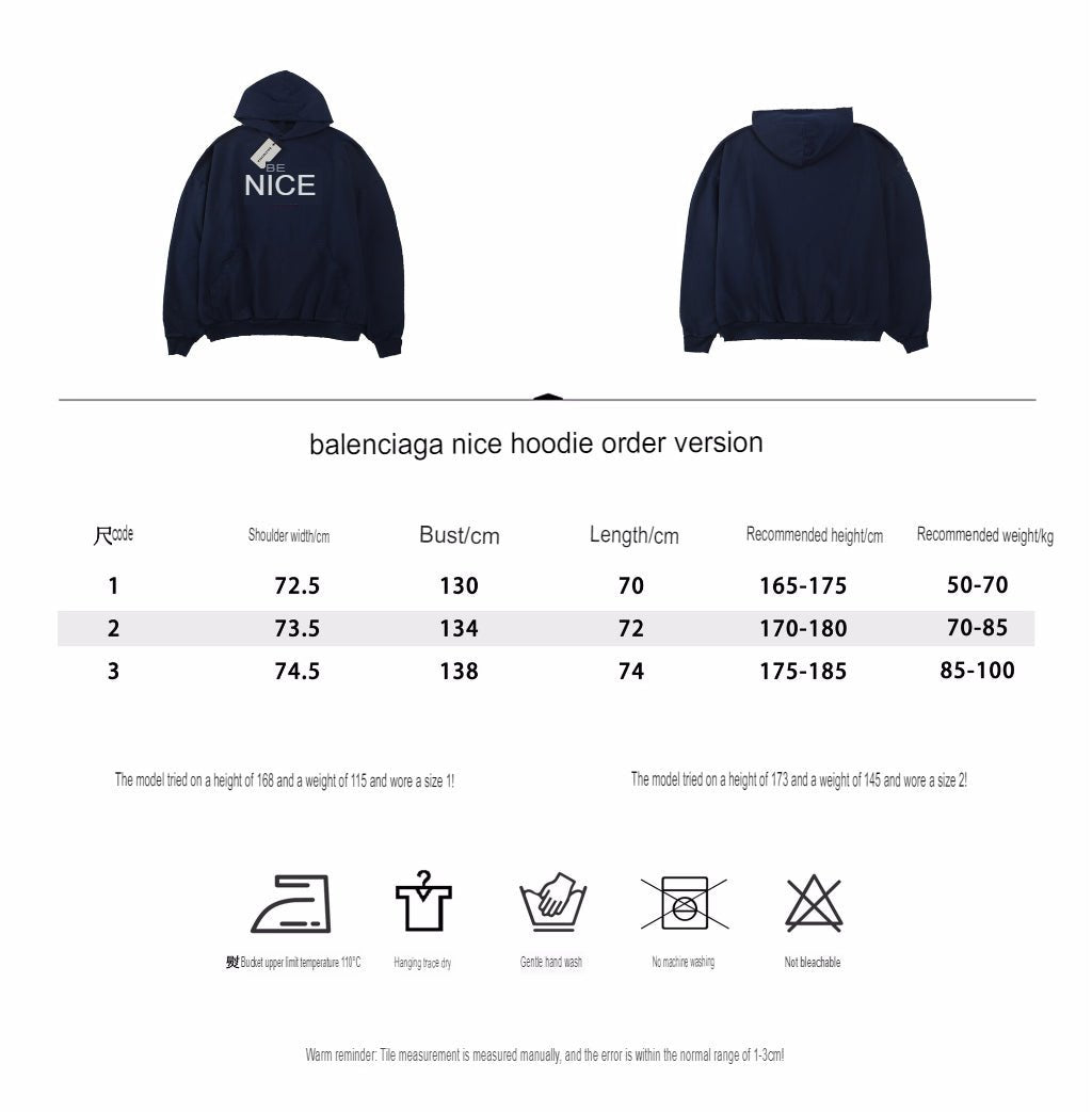 Sudadera con capucha 'Be Nice' de Balenciaga