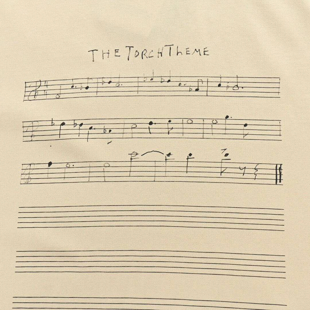 Balenciaga T-shirt With Musical Notes - Beige Unisex Streetwear Limited Edition - <span>Unique and artistic. Features musical notes graphic. Made from premium fabric. Perfect for casual wear.