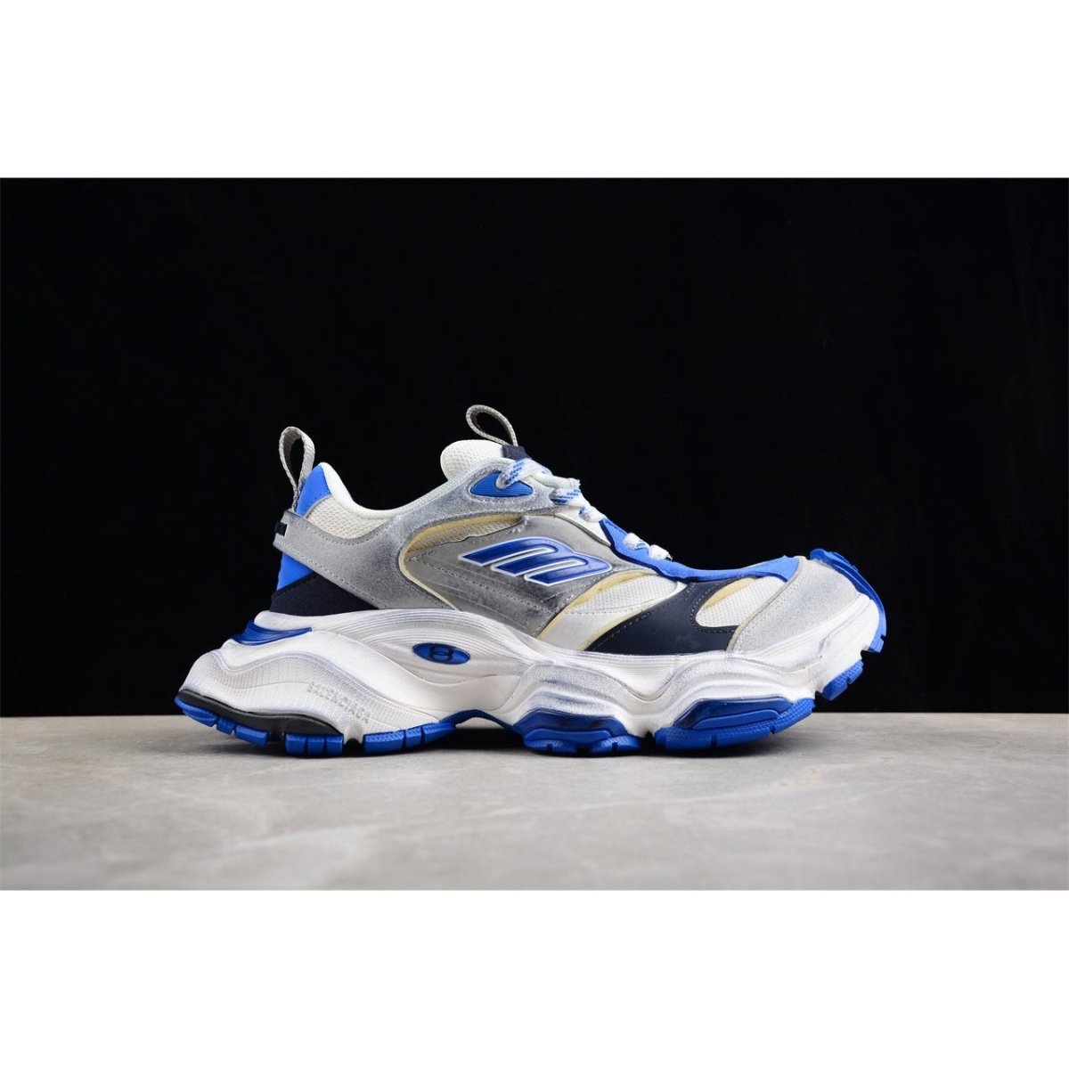 BALENCIAGA Cargo - Grey Blue Sneakers - White Unisex Streetwear Limited Edition - The BALENCIAGA Cargo x White Grey Blue sneakers are a striking addition to the Cargo