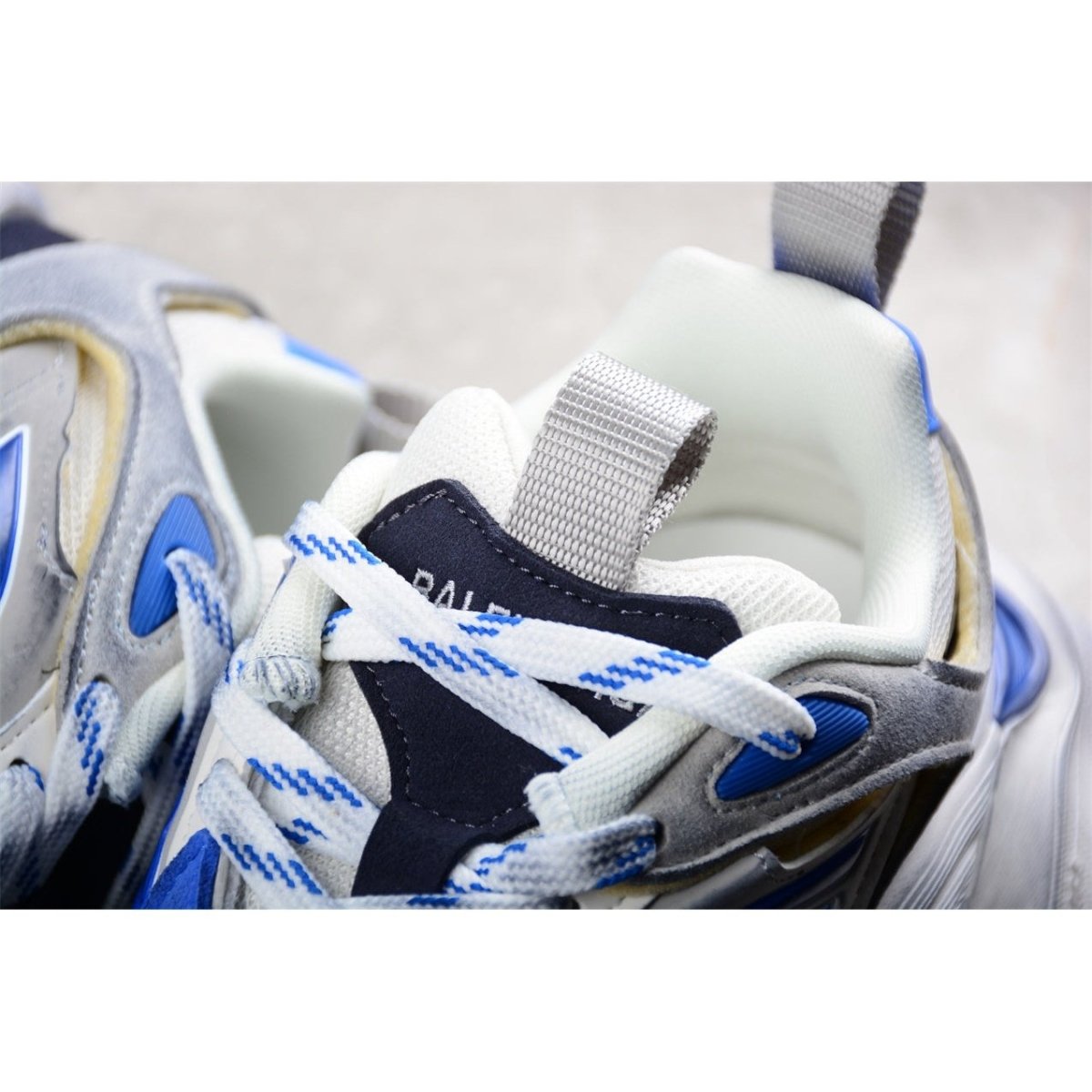 BALENCIAGA Cargo - Grey Blue Sneakers - White Unisex Streetwear Limited Edition - The BALENCIAGA Cargo x White Grey Blue sneakers are a striking addition to the Cargo