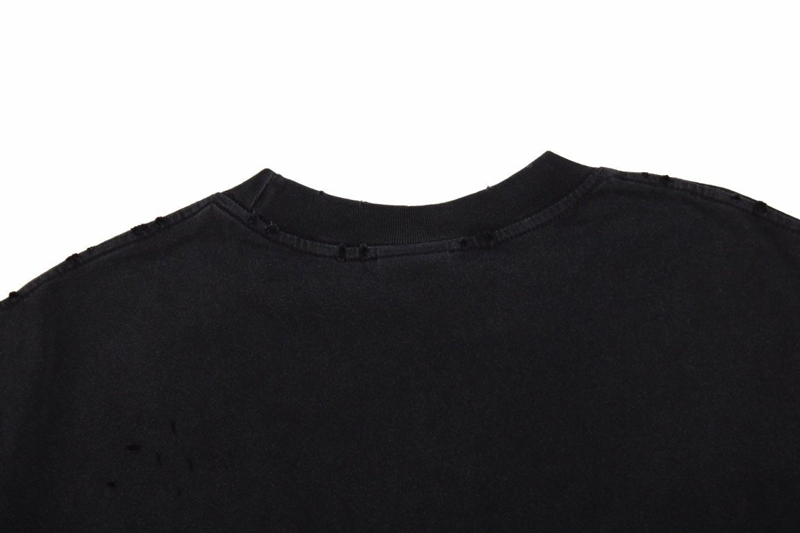 BALENCIAGA Devil's Eiffel Tower Graphic T-shirt - Black Unisex Streetwear Limited Edition - The BALENCIAGA DEVIL'S EIFFEL TOWER GRAPHIC T-SHIRT BLACK - REPLICA combines luxury fashion with a