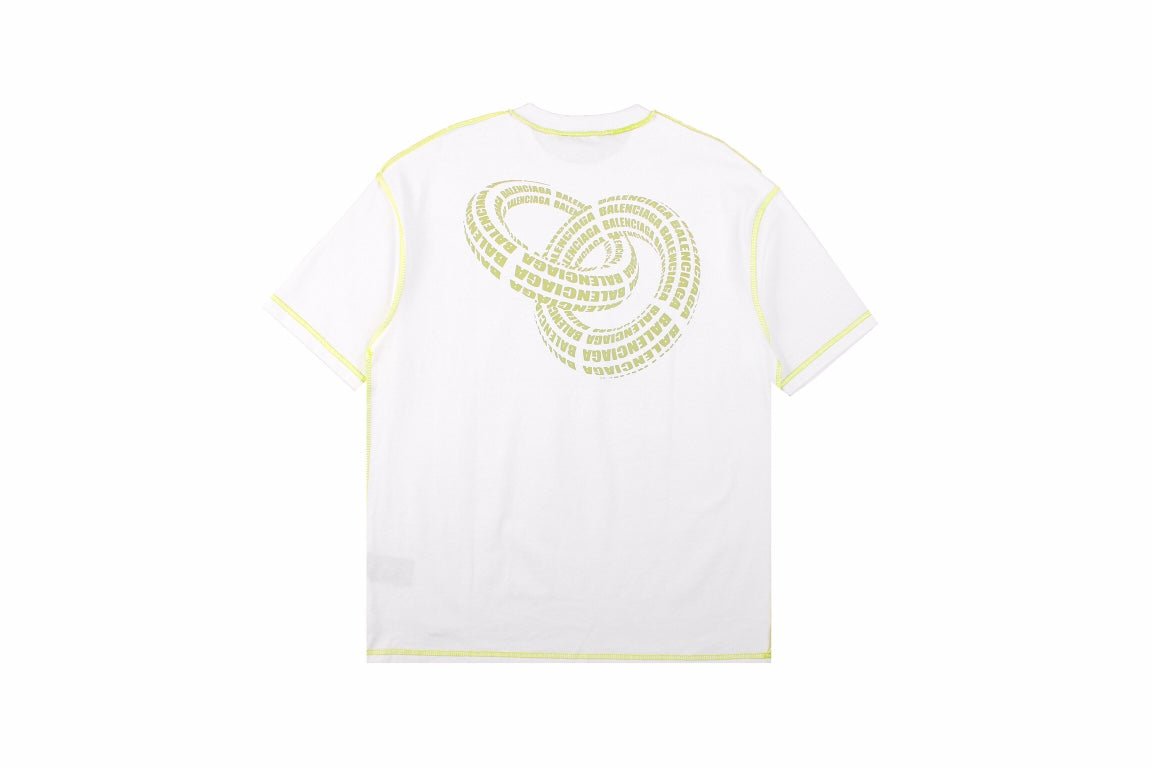 Balenciaga Digital Age Logo T-shirt - White Unisex Streetwear Limited Edition - This white Balenciaga t-shirt features a unique twist on the brand logo, styled as an