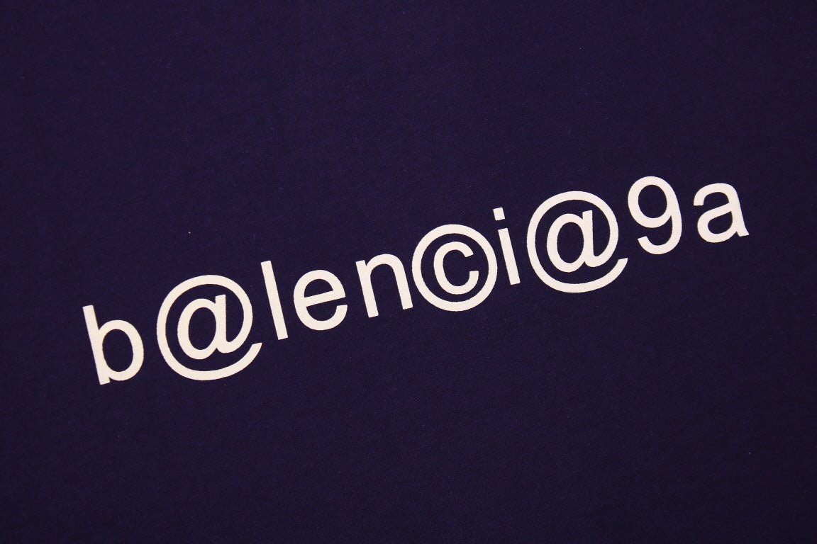 Balenciaga Digital Age Logo T-shirt - - Black Unisex Streetwear Limited Edition - This black version of the Balenciaga Digital Age t-shirt features the clever 'b@lenci@9a' email-style logo