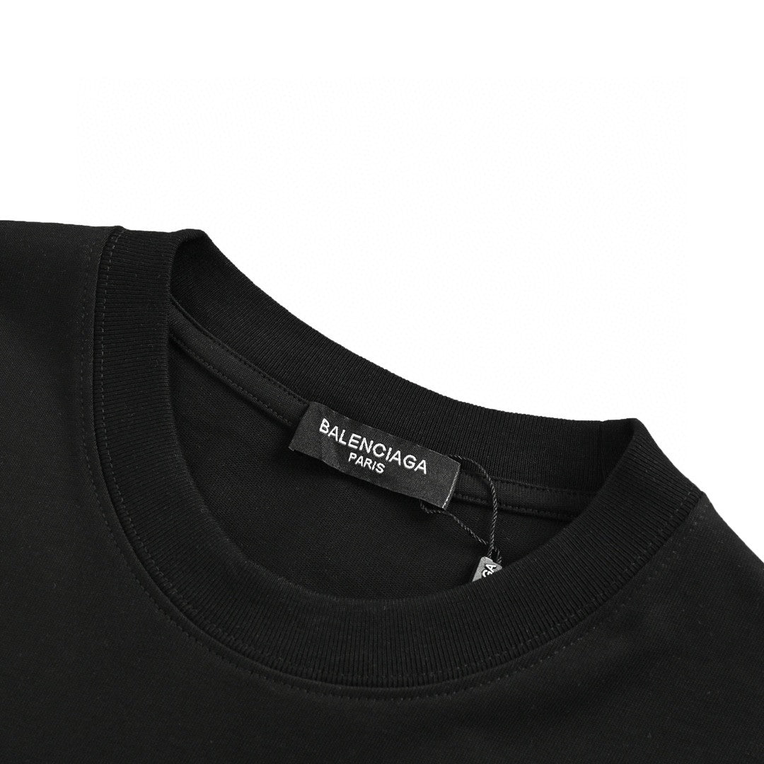 Balenciaga Graphic Logo T-shirt (black) Unisex Streetwear Limited Edition - The Balenciaga Graphic Logo T-Shirt in black is a chic and contemporary piece that showcases