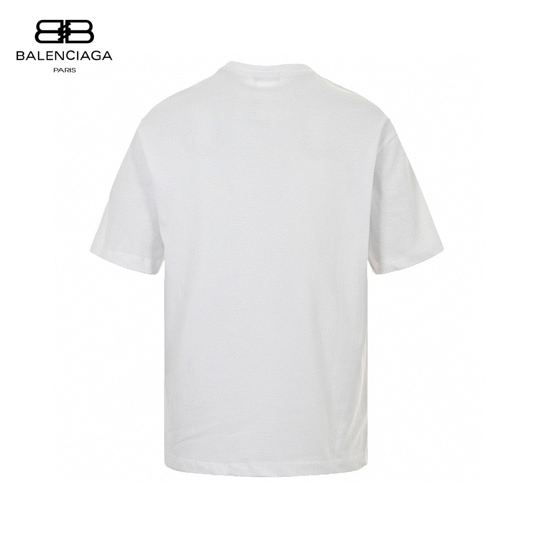 Balenciaga Graphic Logo T-shirt (white) Unisex Streetwear Limited Edition - The Balenciaga Graphic Logo T-Shirt in white is a stylish and modern piece that embodies