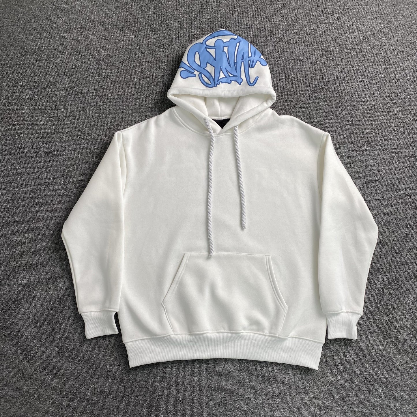 SYNA World Hood Logo Hoodie - White Unisex Streetwear Limited Edition