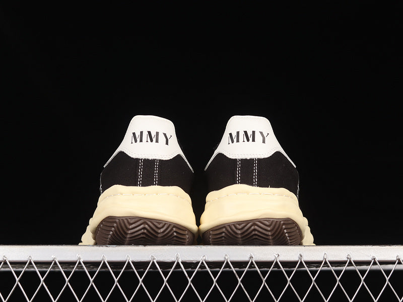 MAISON Mihara Yasuhiro Blakey Og Sole Leather Low Beige Sneakers - Black Unisex Streetwear Limited Edition