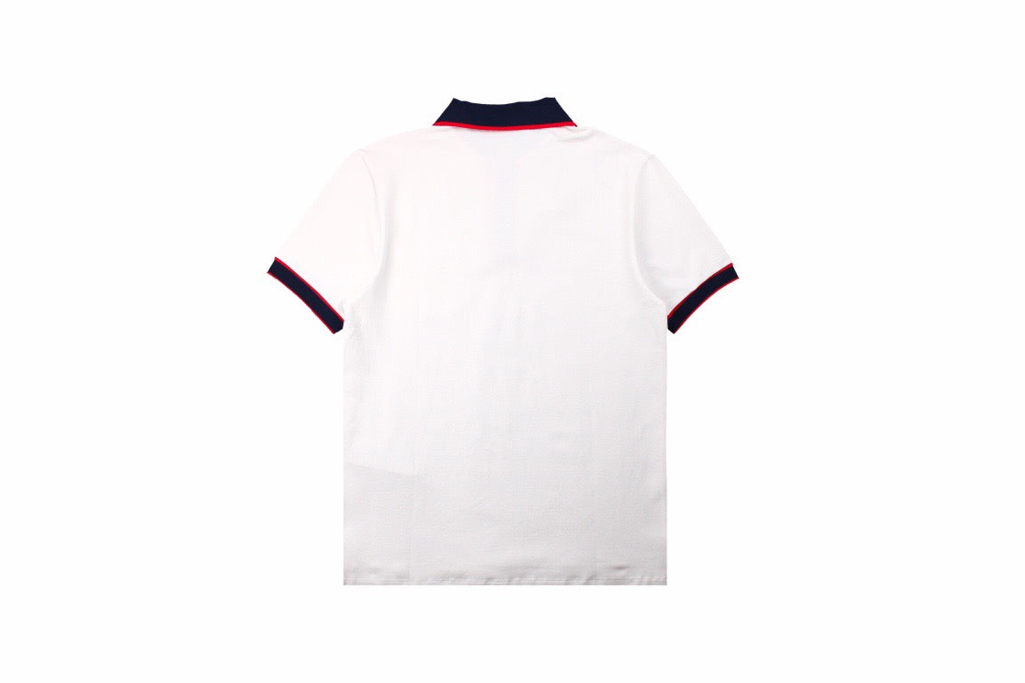 Polo Gucci con cuello Web (Blanco)