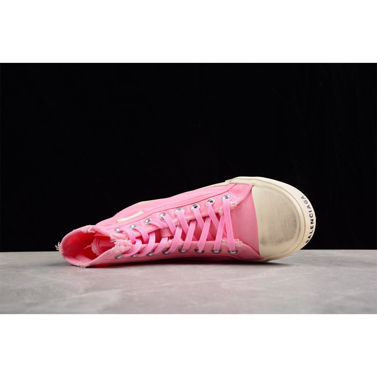 BALENCIAGA Paris High - T-Shirt - Pink Unisex Streetwear Limited Edition - The BALENCIAGA Paris High x Pink sneakers bring a vibrant splash of color to the
