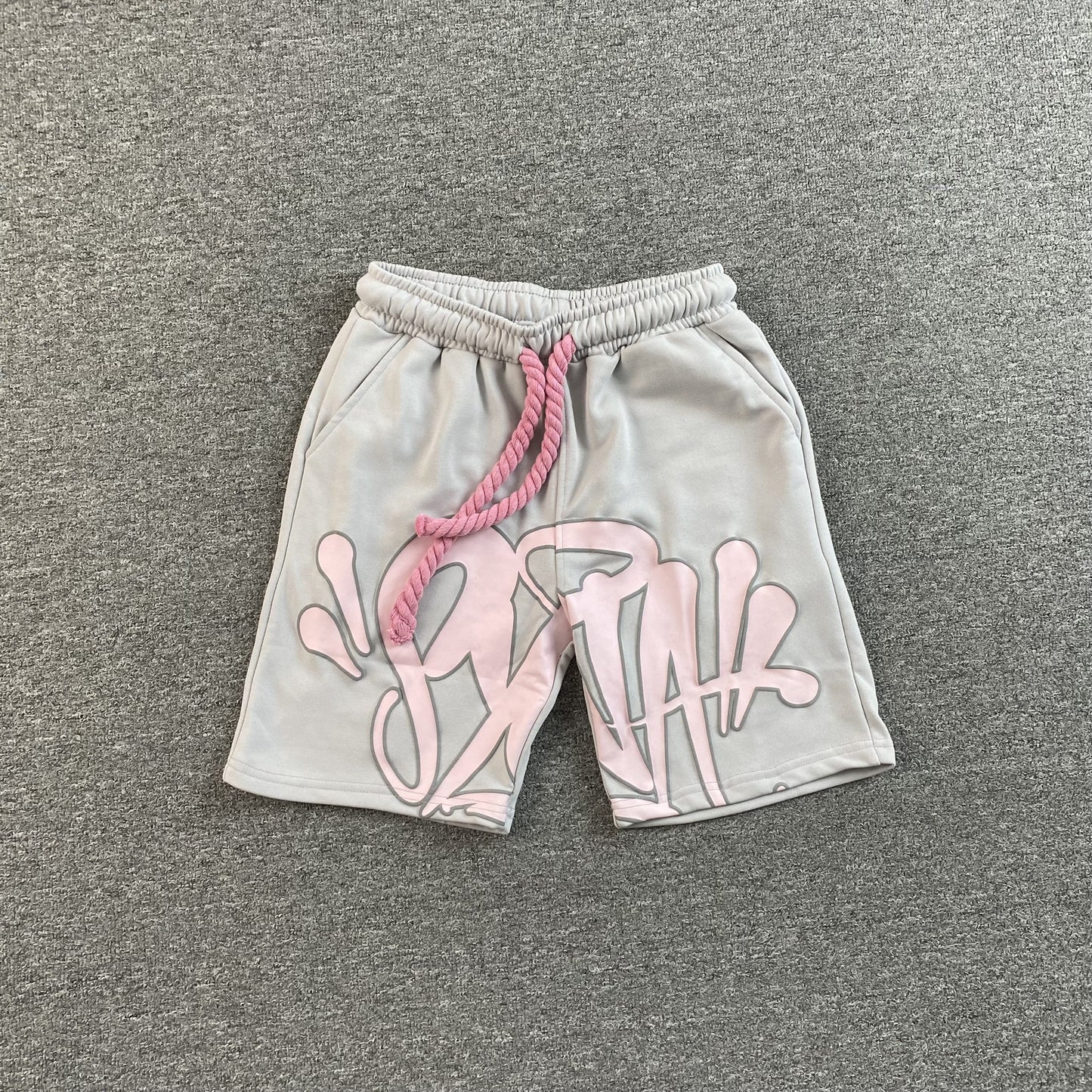 SYNA World Shorts Grey - Pink Unisex Streetwear Limited Edition