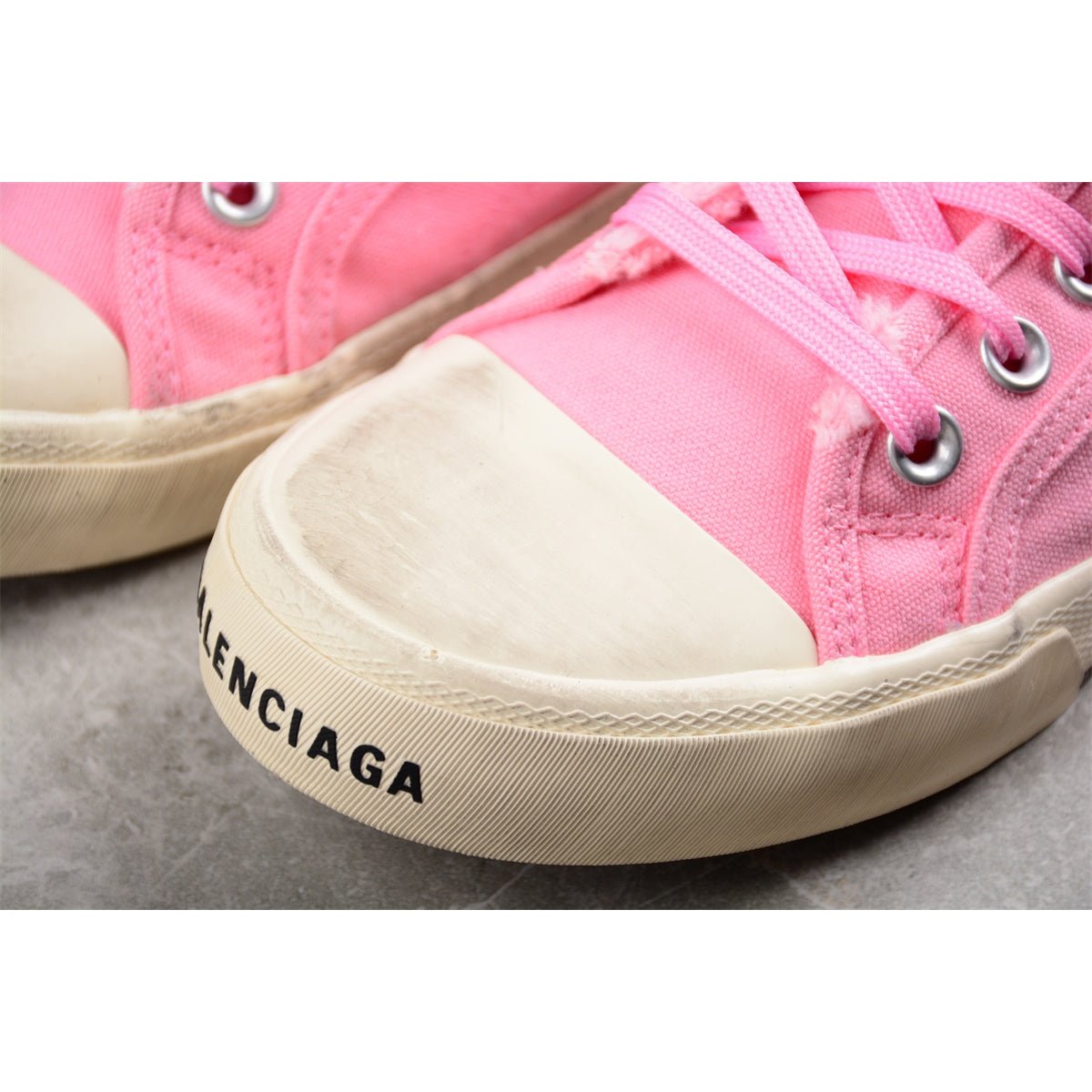 BALENCIAGA Paris High - T-Shirt - Pink Unisex Streetwear Limited Edition - The BALENCIAGA Paris High x Pink sneakers bring a vibrant splash of color to the