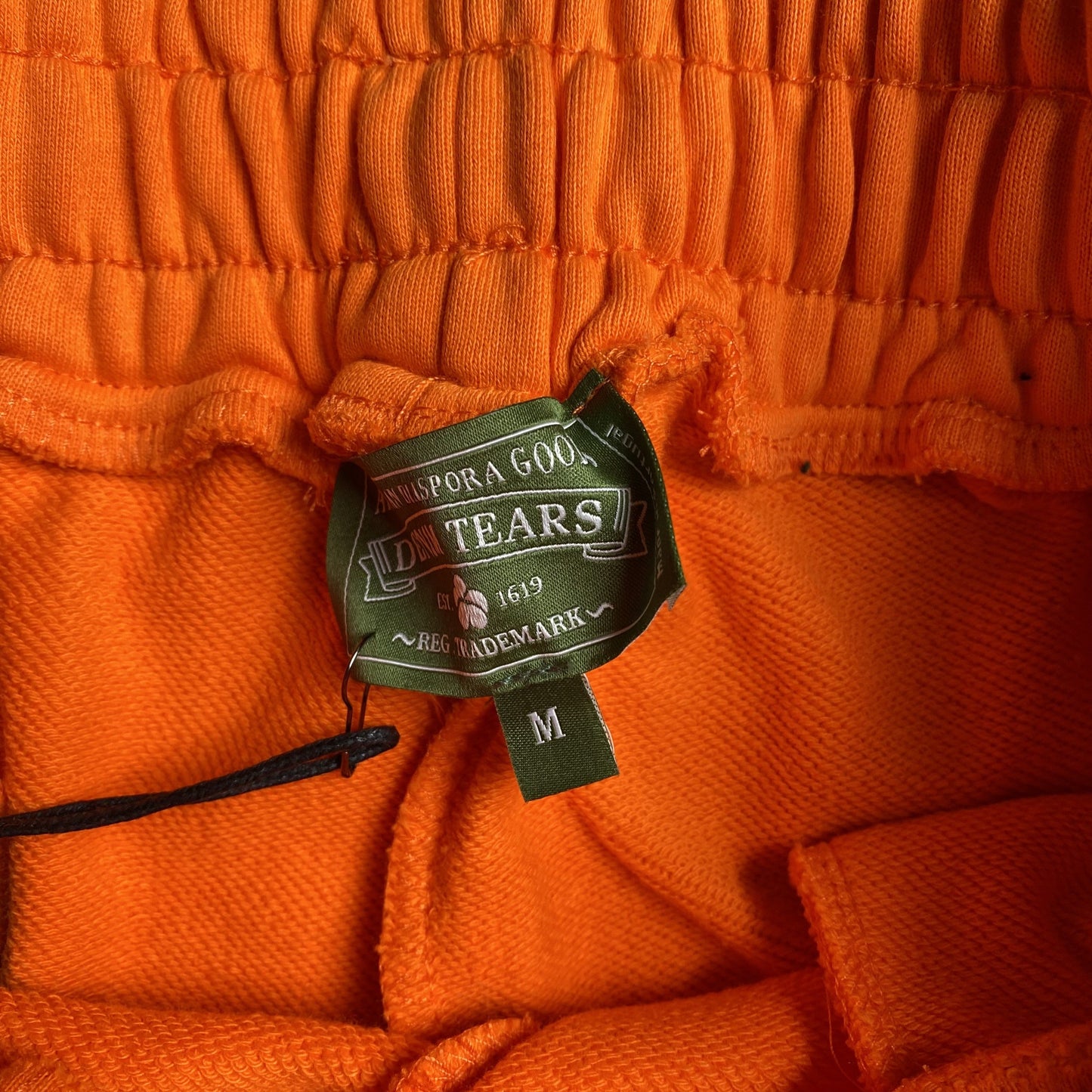 DENIM Tears Cotton Wreath Sweatpants - Orange Unisex Streetwear Limited Edition