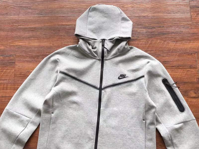 NIKE Tech Fleece Hoodie - - Grey Unisex Streetwear Limited Edition - The NIKE TECH FLEECE HOODIE GREY - REPLICA is the ultimate blend of performance, comfort,