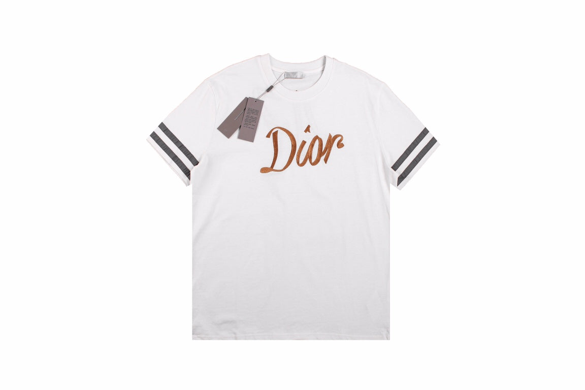 Dior Script Logo T-shirt (white) Unisex Streetwear Limited Edition - <p dir='ltr'><span>This Dior t-shirt features the brand's name in a bold script logo across