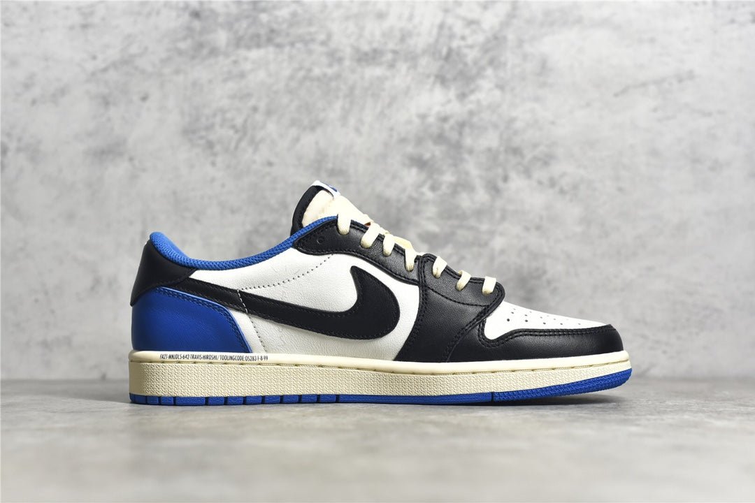 JORDAN 1 Low - Travis Scott Fragment - Black Unisex Streetwear Limited Edition - Introducing the Jordan 1 Low x Travis Scott Fragment: A Fusion of Creative Forces and