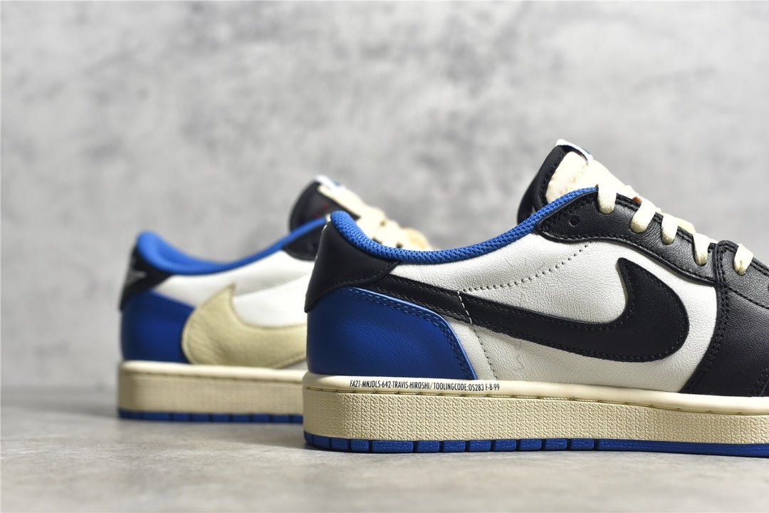 JORDAN 1 Low - Travis Scott Fragment - Black Unisex Streetwear Limited Edition - Introducing the Jordan 1 Low x Travis Scott Fragment: A Fusion of Creative Forces and