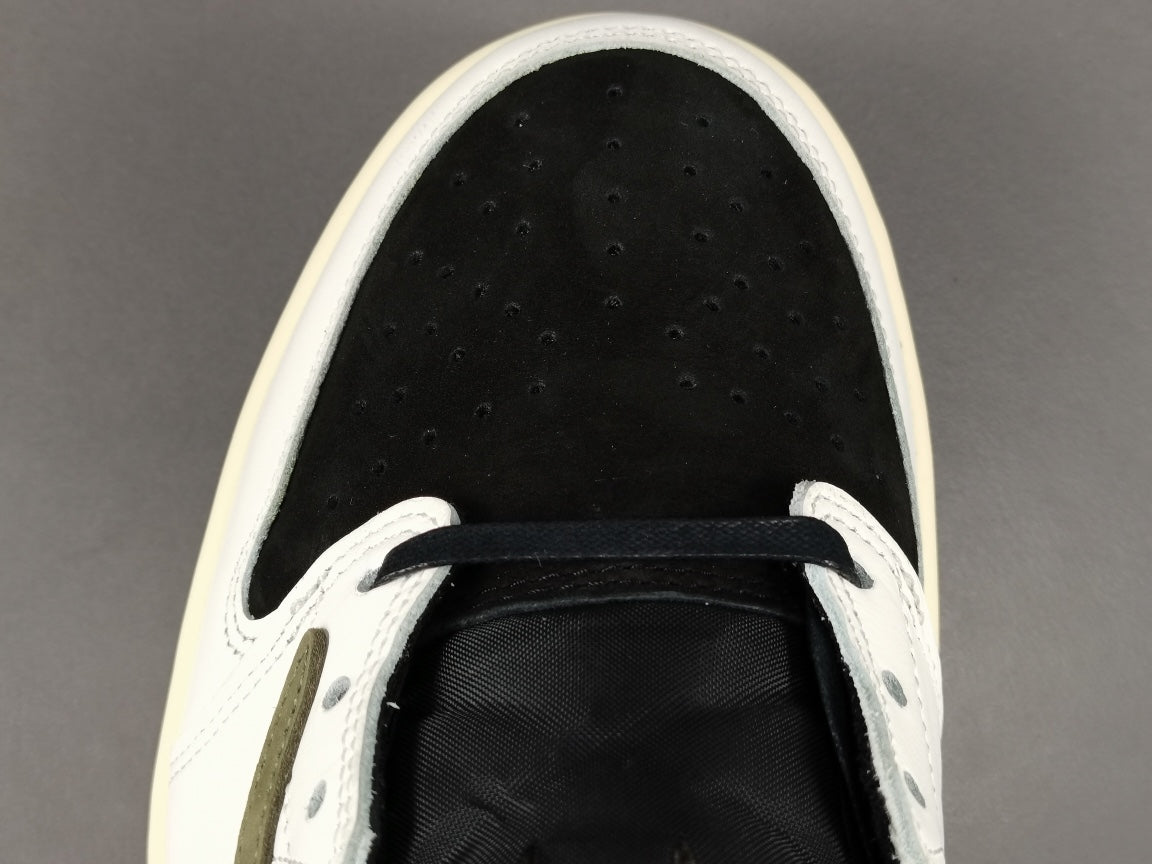 JORDAN 1 Low - Travis Scott Olive T-Shirt - Black Unisex Streetwear Limited Edition - Introducing the highly sought-after Jordan 1 Low Travis Scott Olive, a remarkable collaboration between Jordan