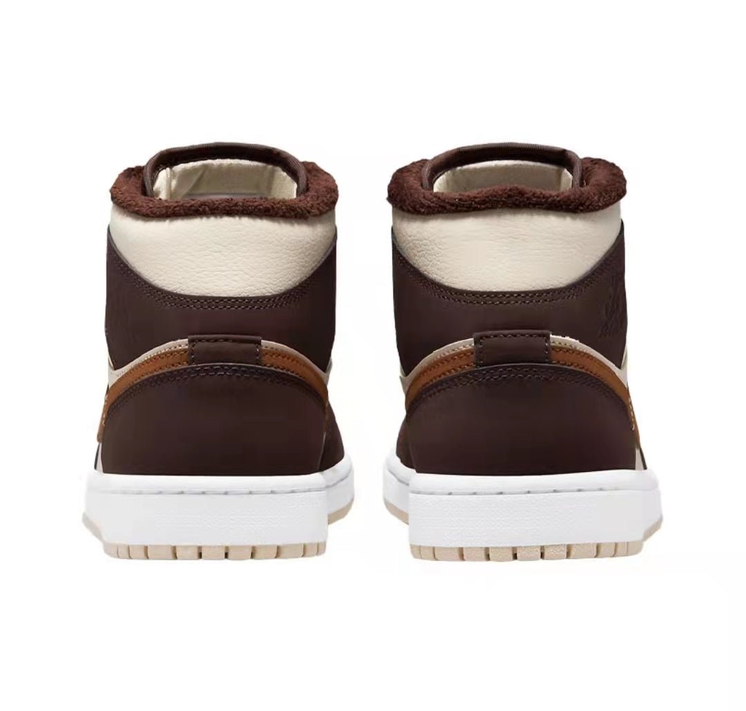 JORDAN 1 Mid Se - Basalt Oatmeal Sneakers - Brown Unisex Streetwear Limited Edition