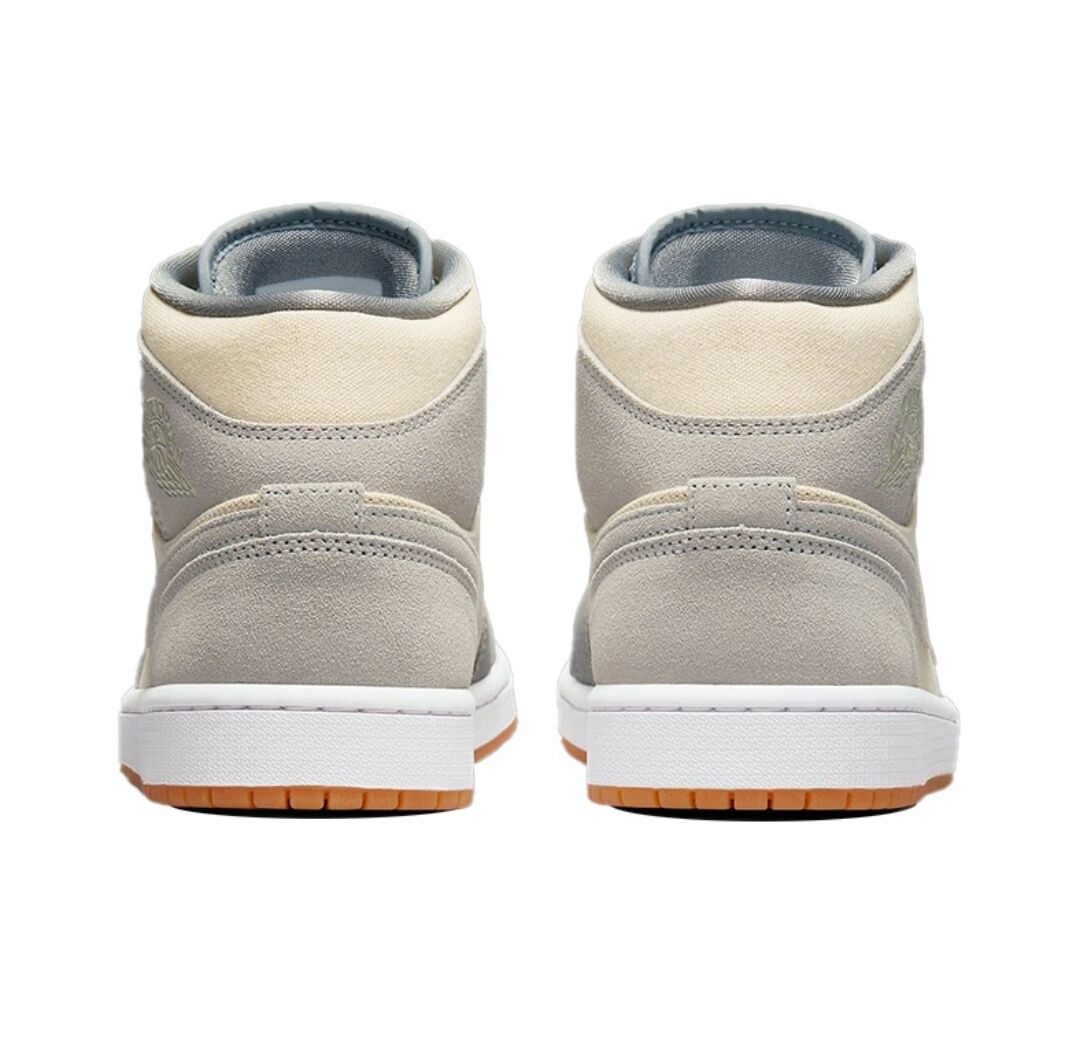 JORDAN 1 Mid Se - Coconut Milk Particle - Grey Unisex Streetwear Limited Edition