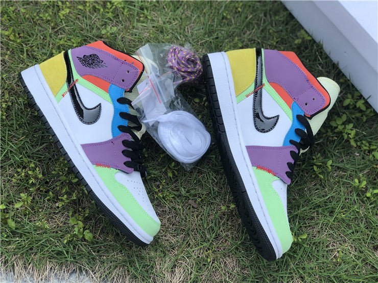 JORDAN 1 Mid Se - Multi-color Sneakers - Black Unisex Streetwear Limited Edition