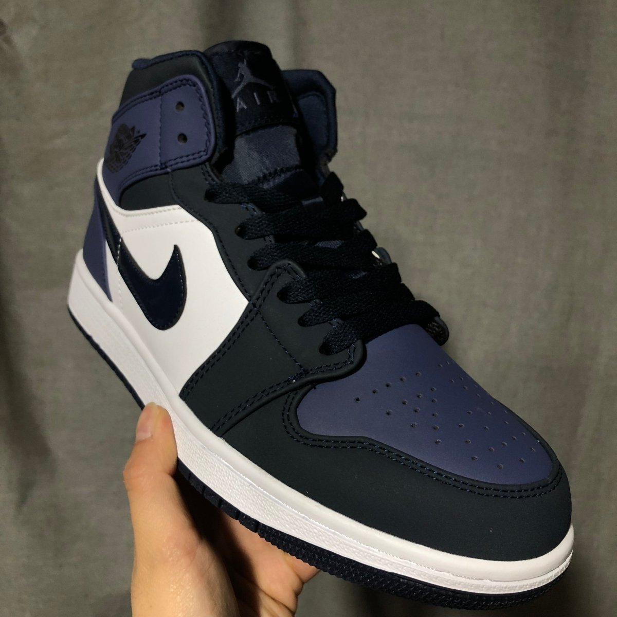 JORDAN 1 Mid - Armory Sneakers - Navy Unisex Streetwear Limited Edition