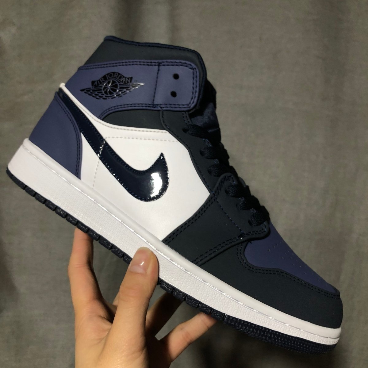 JORDAN 1 Mid - Armory Sneakers - Navy Unisex Streetwear Limited Edition