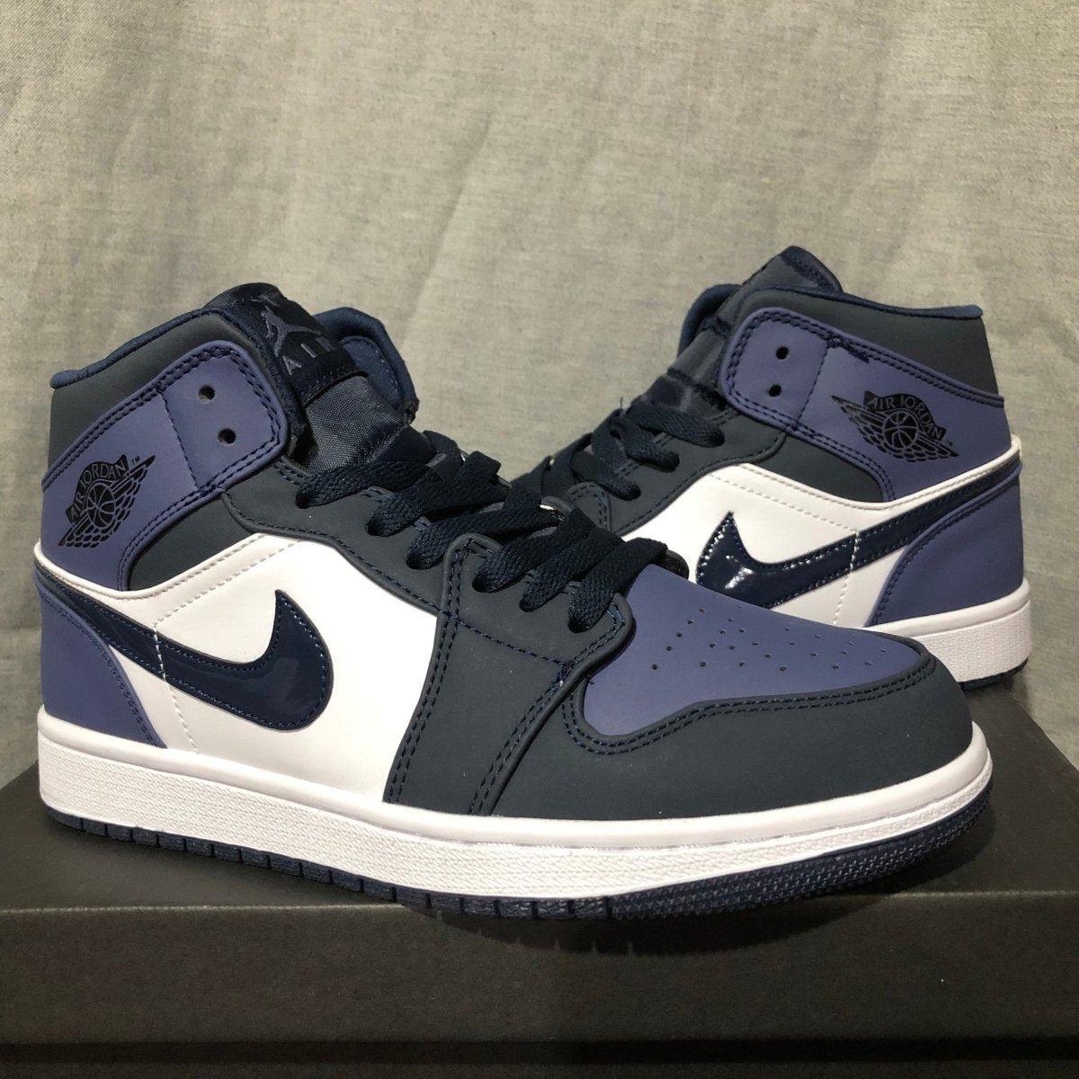 JORDAN 1 Mid - Armory Sneakers - Navy Unisex Streetwear Limited Edition