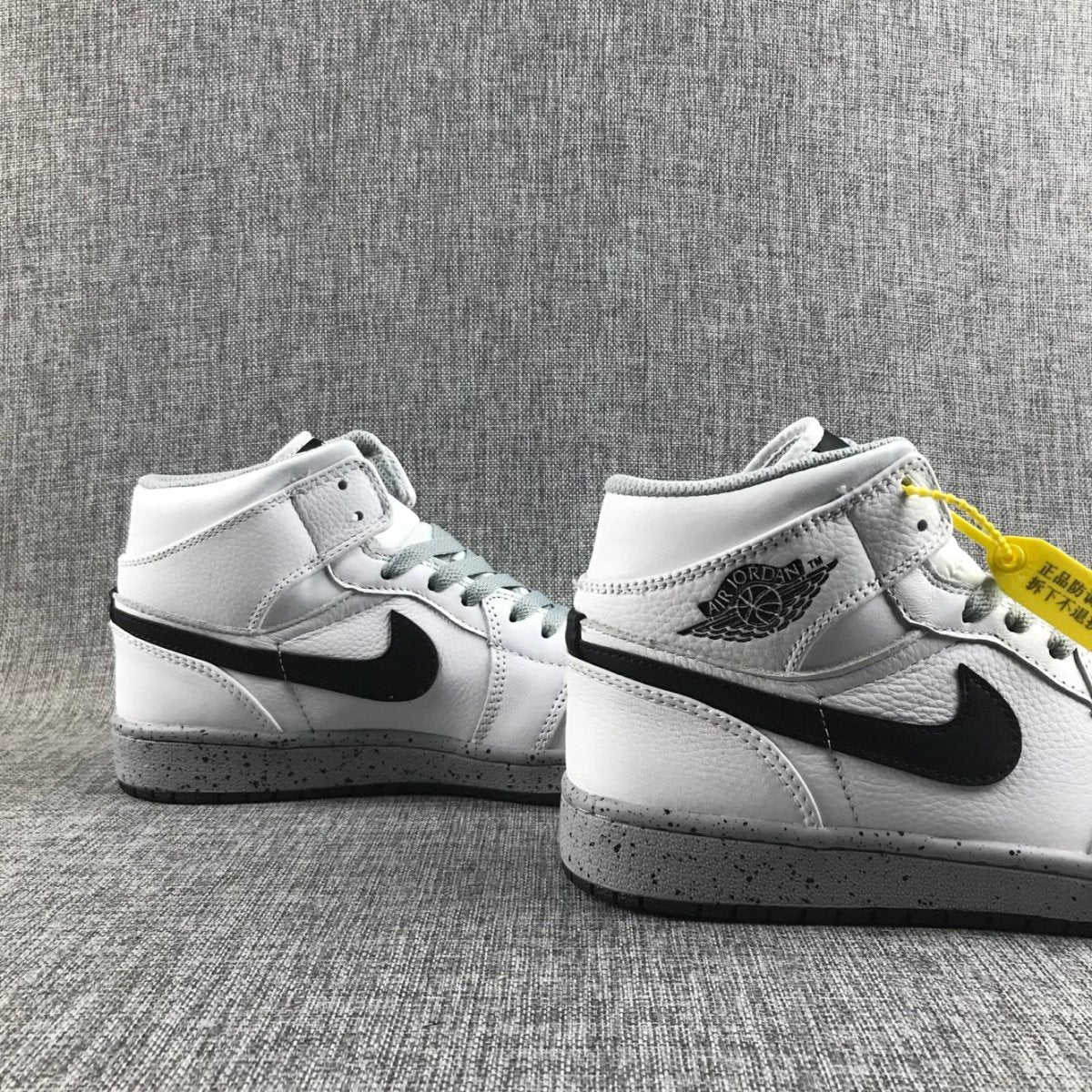JORDAN 1 Mid - Cement Sneakers - White Unisex Streetwear Limited Edition