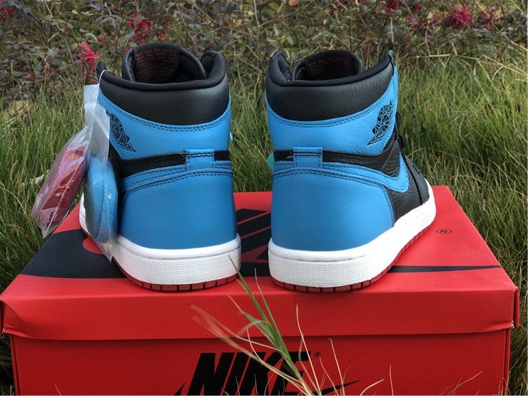 JORDAN 1 Retro High - Nc To Chi Leather Sneakers - Black Unisex Streetwear Limited Edition