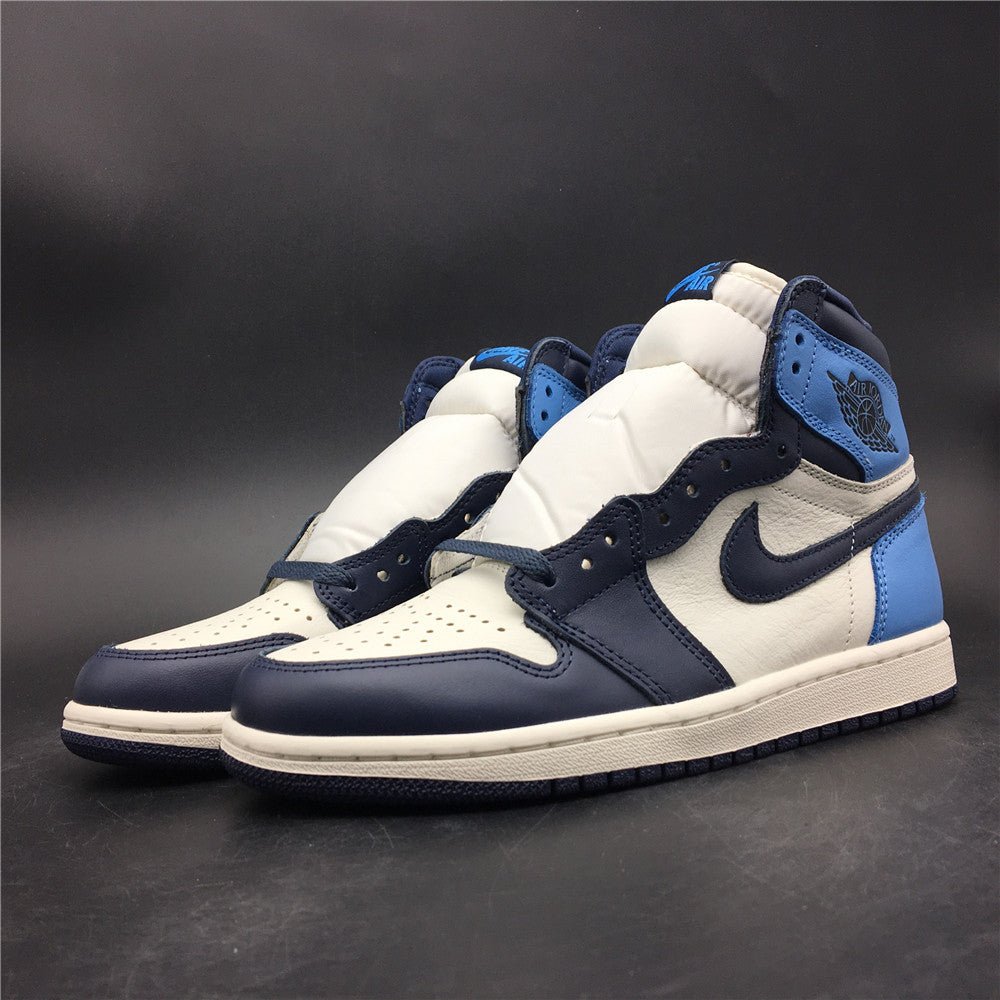 JORDAN 1 Retro High - Obsidian Unc Sneakers - Black Unisex Streetwear Limited Edition