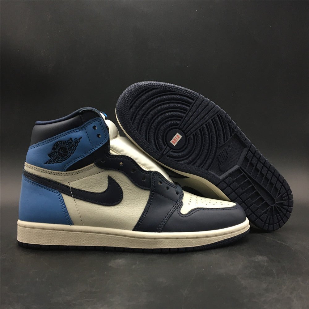 JORDAN 1 Retro High - Obsidian Unc Sneakers - Black Unisex Streetwear Limited Edition