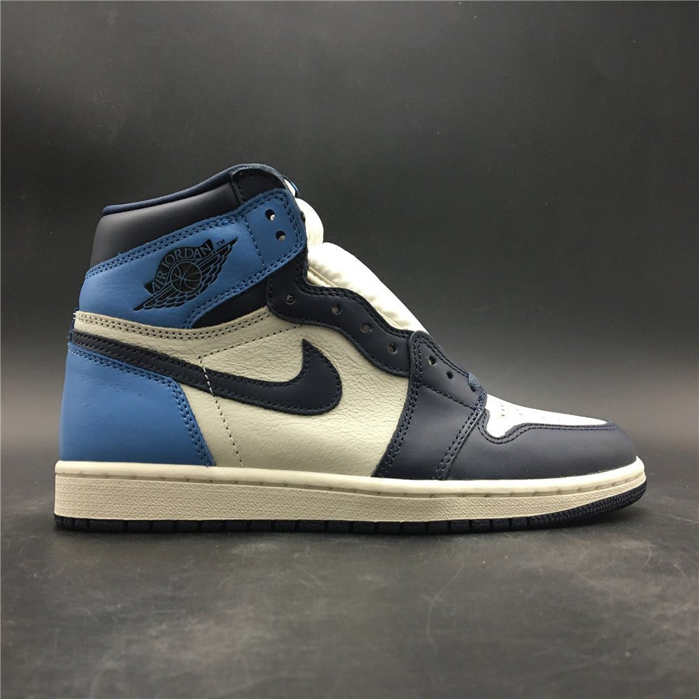 JORDAN 1 Retro High - Obsidian Unc Sneakers - Black Unisex Streetwear Limited Edition