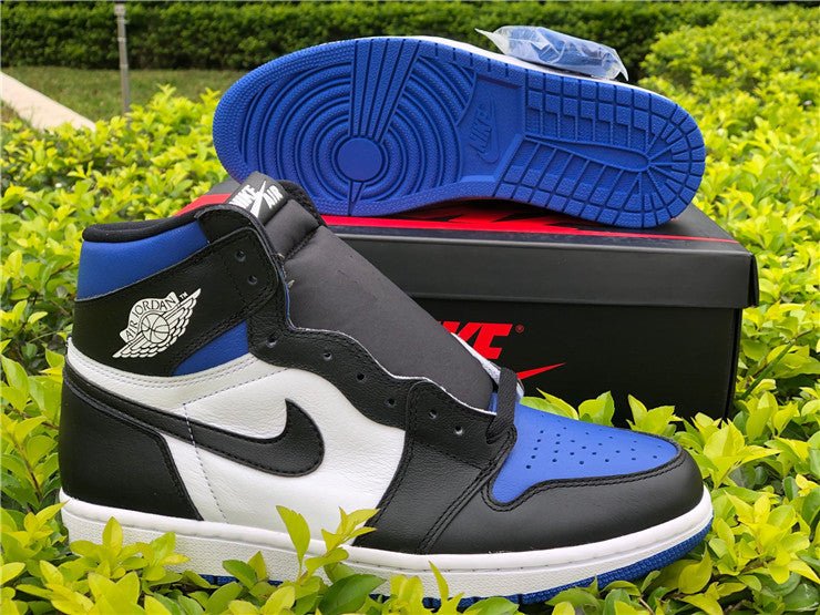 JORDAN 1 Retro High - Royal Toe Sneakers - Black Unisex Streetwear Limited Edition
