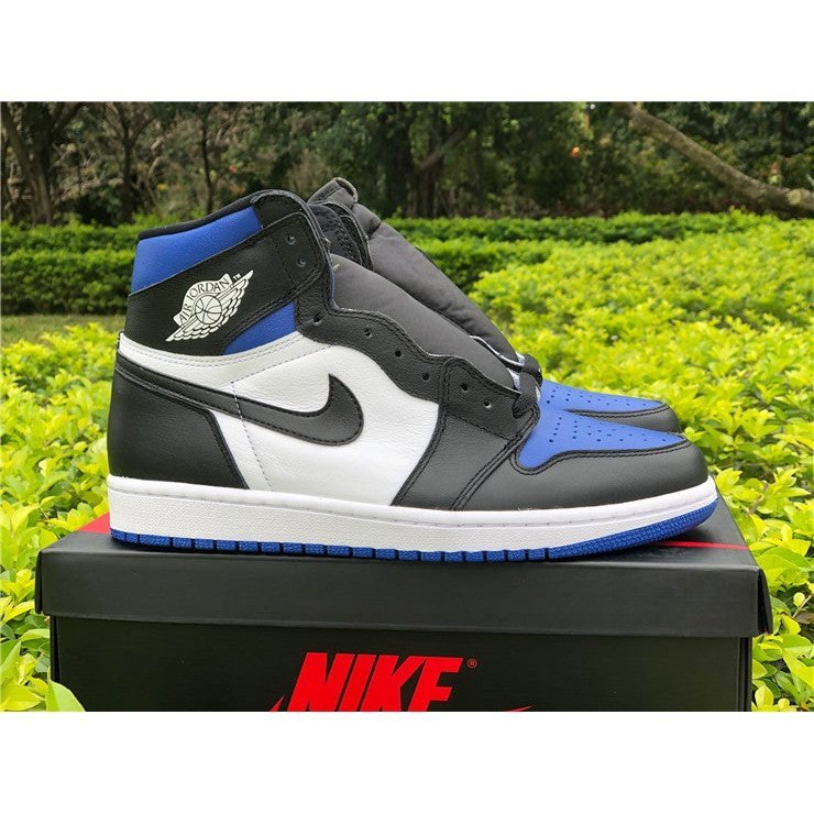 JORDAN 1 Retro High - Royal Toe Sneakers - Black Unisex Streetwear Limited Edition