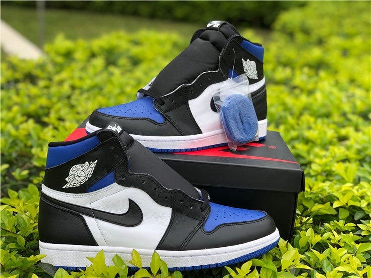 JORDAN 1 Retro High - Royal Toe Sneakers - Black Unisex Streetwear Limited Edition