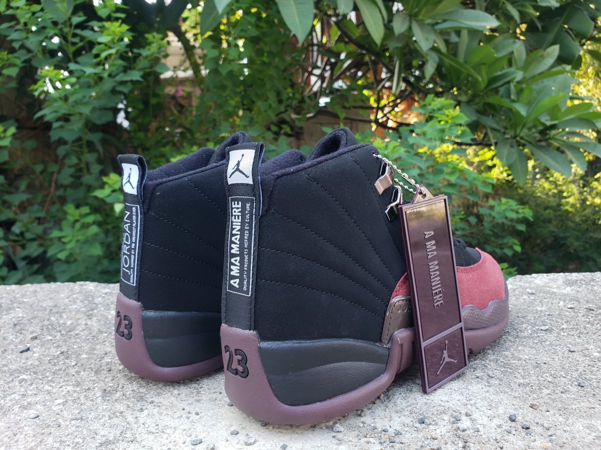 JORDAN 12 Retro - A Ma Maniere Sneakers - Black Unisex Streetwear Limited Edition