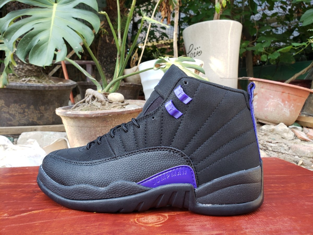 JORDAN 12 Retro - Dark Concord Sneakers - Black Unisex Streetwear Limited Edition