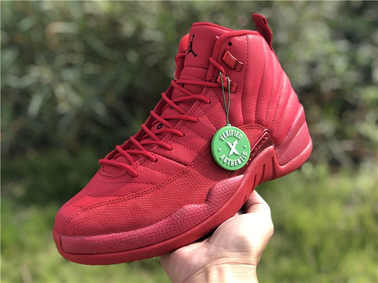 JORDAN 12 Retro - Gym Sneakers - Red Unisex Streetwear Limited Edition