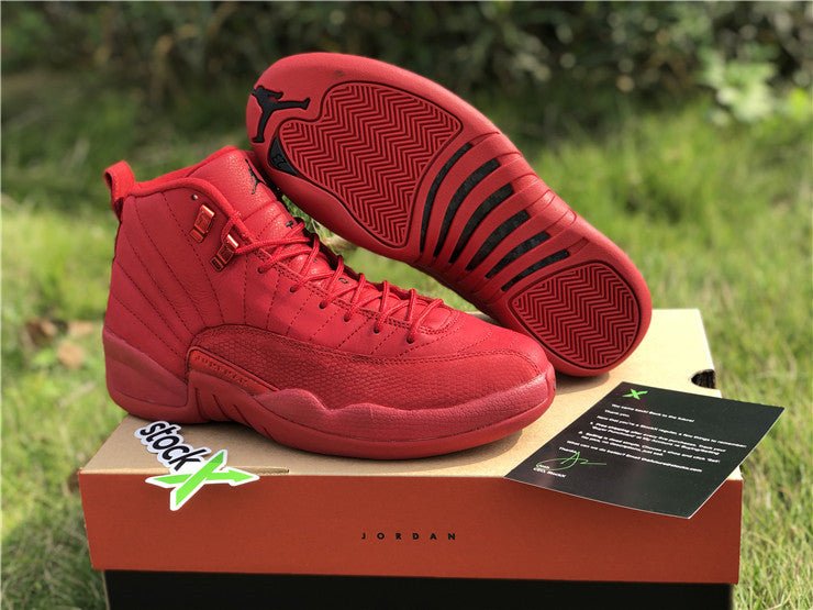 JORDAN 12 Retro - Gym Sneakers - Red Unisex Streetwear Limited Edition