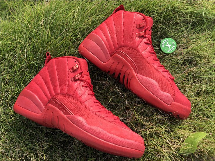 JORDAN 12 Retro - Gym Sneakers - Red Unisex Streetwear Limited Edition
