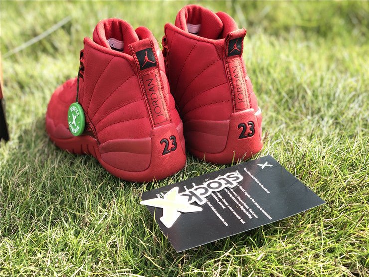 JORDAN 12 Retro - Gym Sneakers - Red Unisex Streetwear Limited Edition