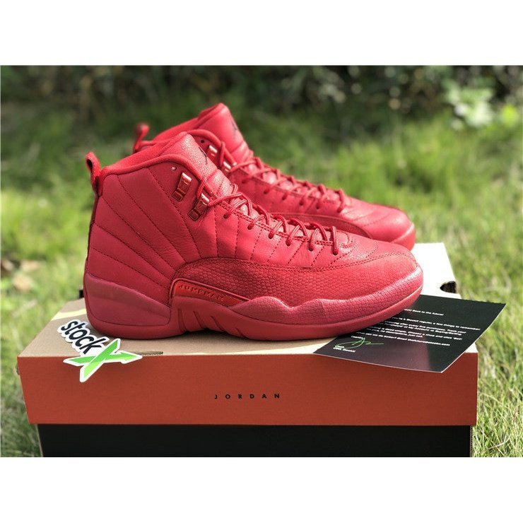 JORDAN 12 Retro - Gym Sneakers - Red Unisex Streetwear Limited Edition