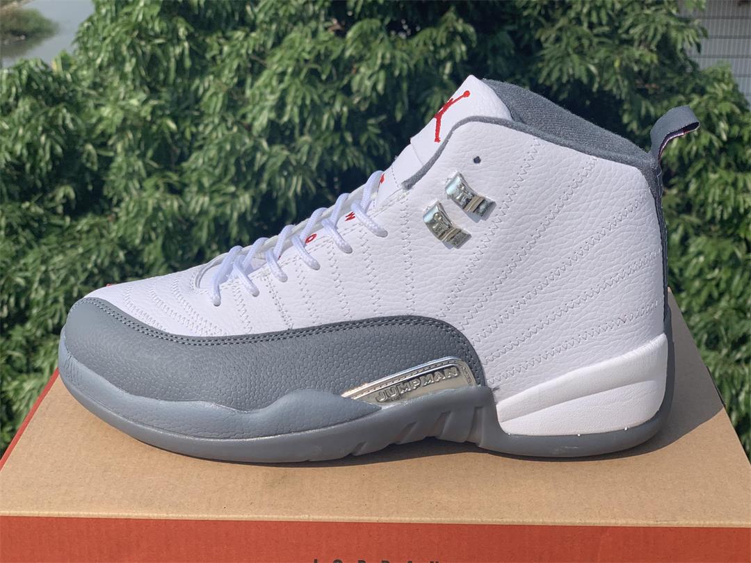 JORDAN 12 Retro - Dark Grey Sneakers - White Unisex Streetwear Limited Edition