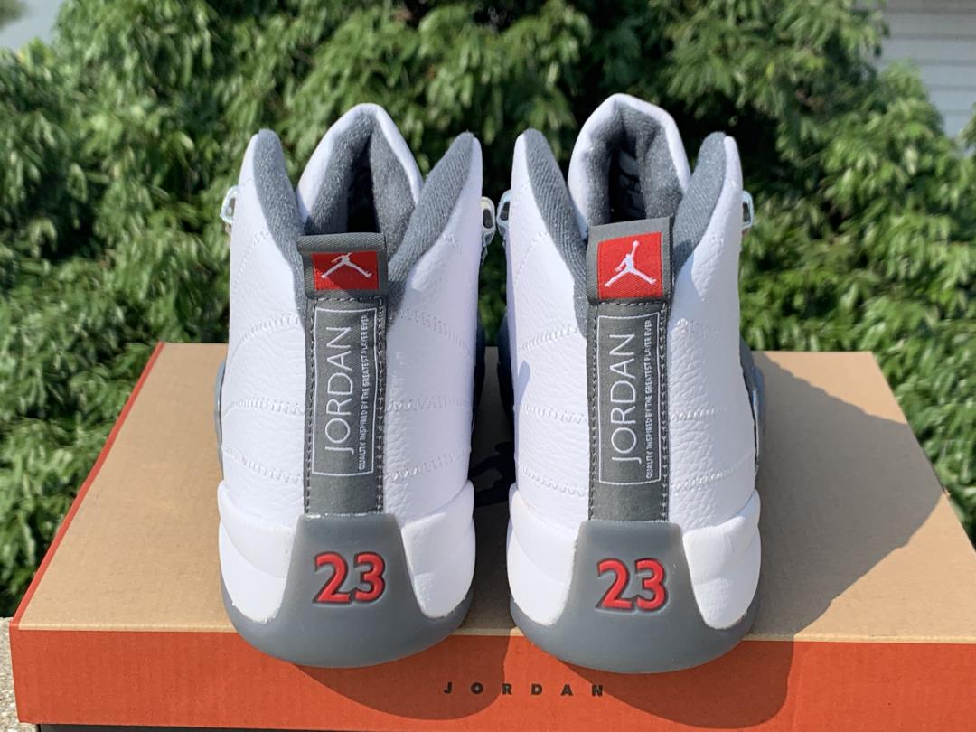 JORDAN 12 Retro - Dark Grey Sneakers - White Unisex Streetwear Limited Edition
