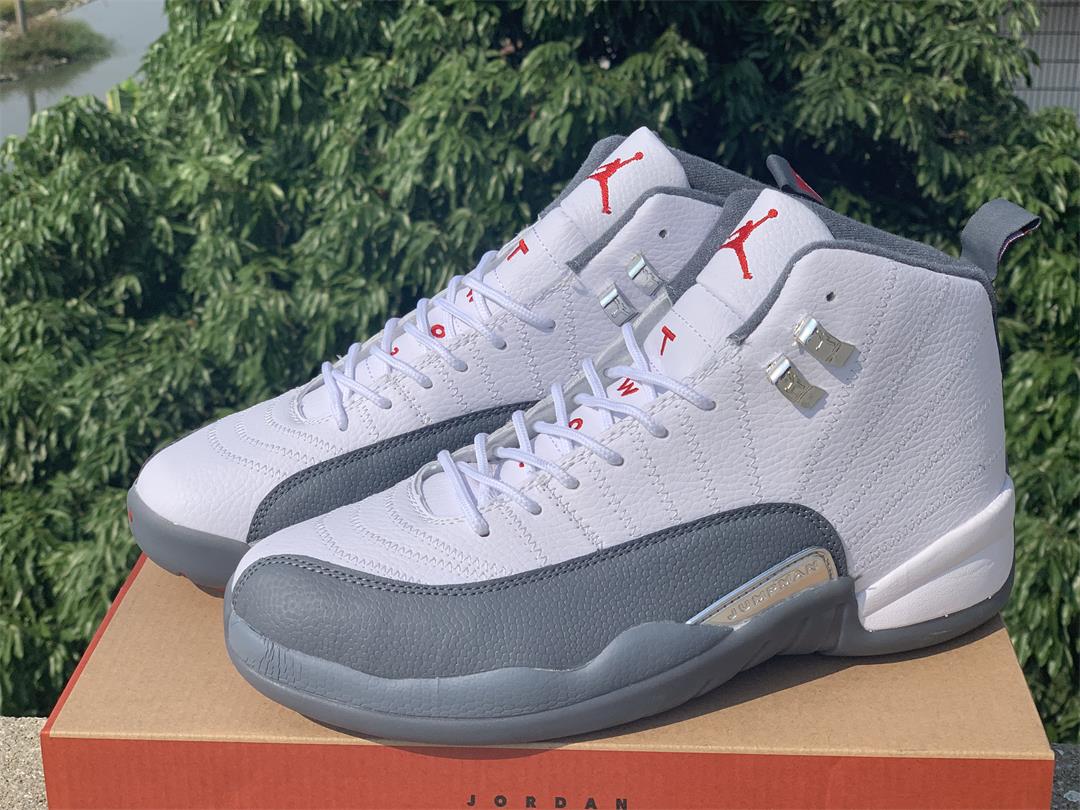 JORDAN 12 Retro - Dark Grey Sneakers - White Unisex Streetwear Limited Edition