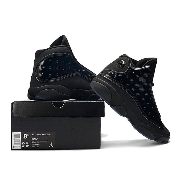 JORDAN 13 Retro - Cap And Gown Sneakers - Black Unisex Streetwear Limited Edition